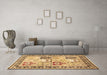 Machine Washable Persian Brown Traditional Rug in a Living Room,, wshtr4799brn