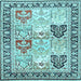 Square Persian Light Blue Traditional Rug, tr4799lblu