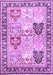 Machine Washable Persian Purple Traditional Area Rugs, wshtr4799pur