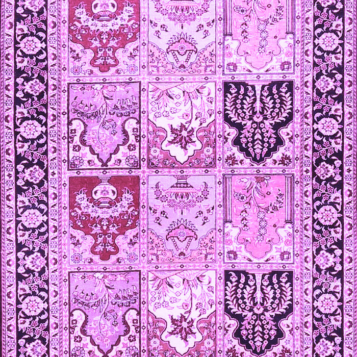 Machine Washable Persian Purple Traditional Area Rugs, wshtr4799pur