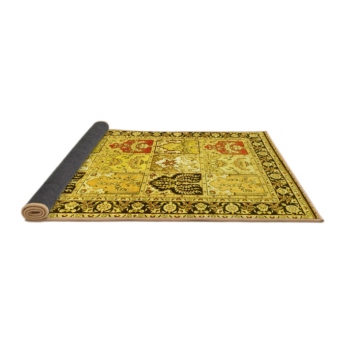 Sideview of Persian Yellow Traditional Rug, tr4799yw