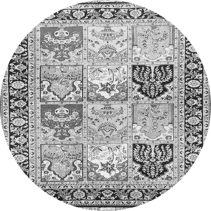 Machine Washable Persian Gray Traditional Rug, wshtr4799gry
