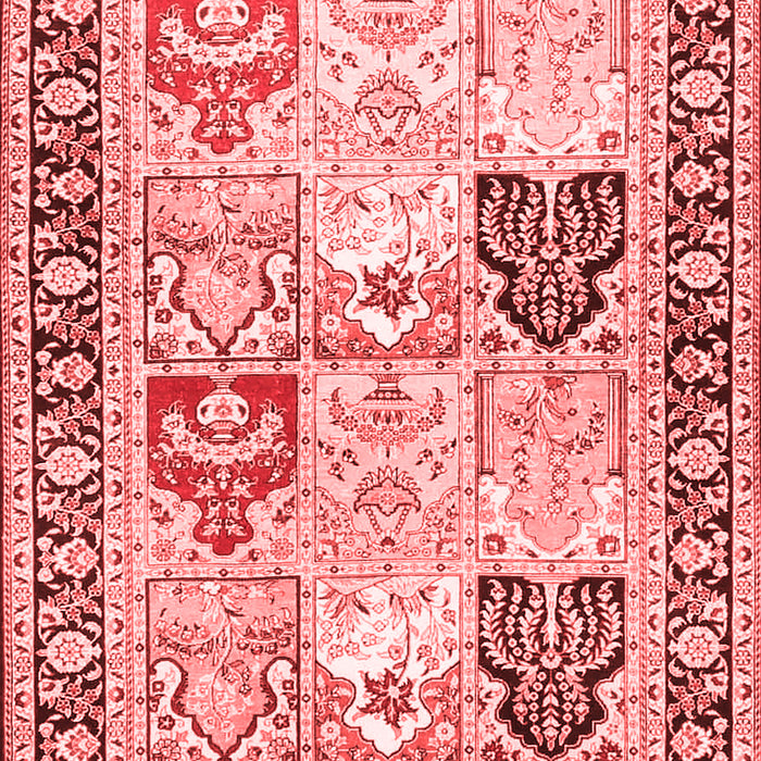 Machine Washable Persian Red Traditional Rug, wshtr4799red