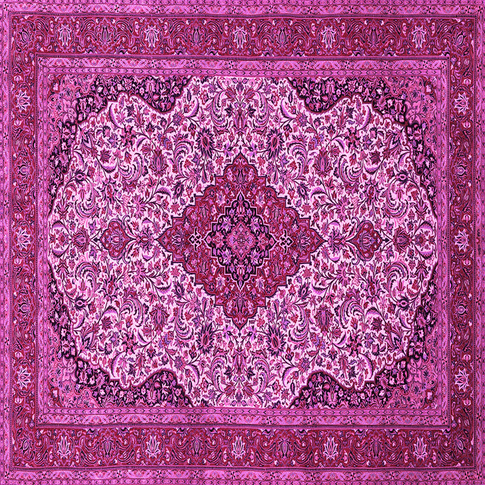 Square Medallion Pink Traditional Rug, tr479pnk