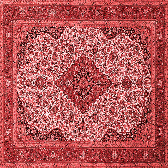 Machine Washable Medallion Red Traditional Rug, wshtr479red