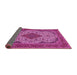 Sideview of Medallion Pink Traditional Rug, tr479pnk