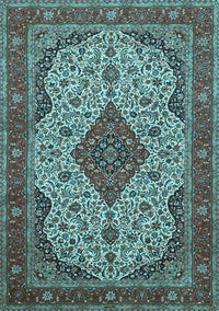 Medallion Light Blue Traditional Rug, tr479lblu