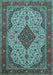 Medallion Light Blue Traditional Rug, tr479lblu