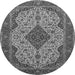 Square Medallion Gray Traditional Rug, tr479gry