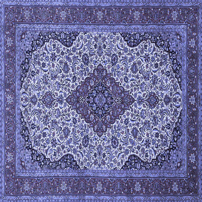 Square Medallion Blue Traditional Rug, tr479blu