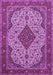 Machine Washable Medallion Purple Traditional Area Rugs, wshtr479pur