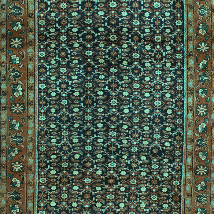 Machine Washable Persian Turquoise Traditional Area Rugs, wshtr47turq