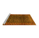 Sideview of Machine Washable Persian Yellow Traditional Rug, wshtr47yw