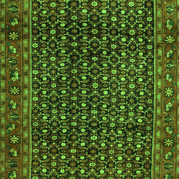 Serging Thickness of Machine Washable Persian Green Traditional Area Rugs, wshtr47grn