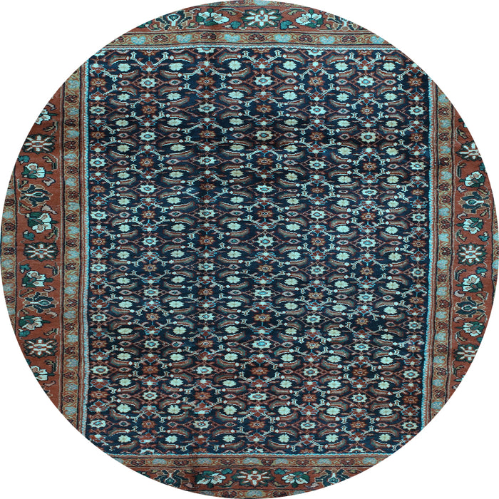Round Persian Light Blue Traditional Rug, tr47lblu