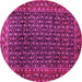 Round Persian Pink Traditional Rug, tr47pnk