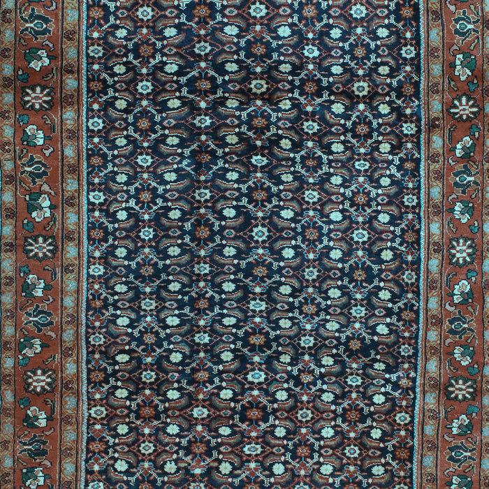 Machine Washable Persian Light Blue Traditional Rug, wshtr47lblu