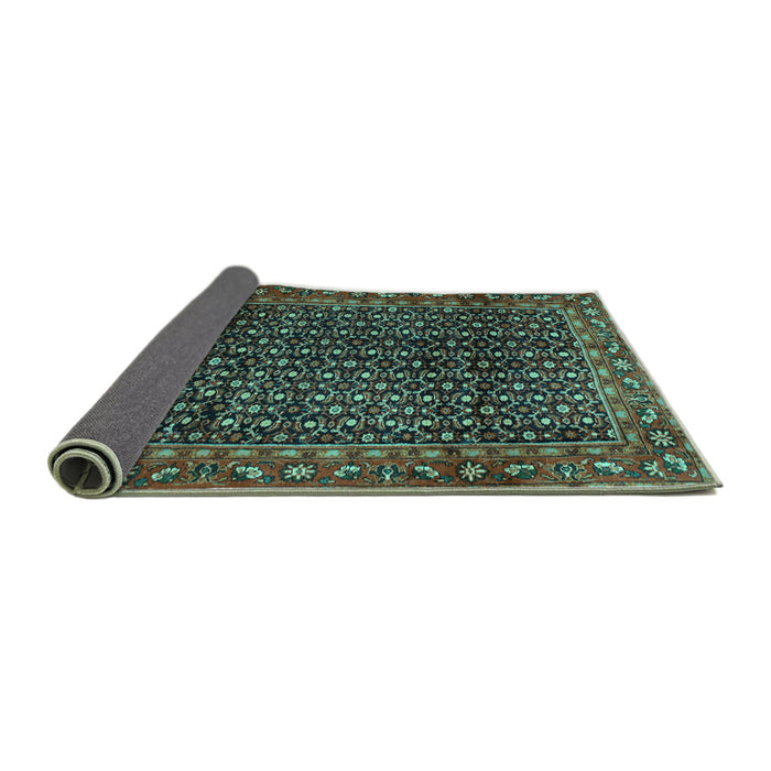 Sideview of Persian Turquoise Traditional Rug, tr47turq