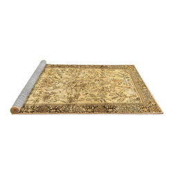 Sideview of Machine Washable Animal Brown Traditional Rug, wshtr4800brn