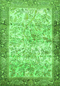 Animal Green Traditional Rug, tr4800grn