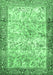 Machine Washable Animal Emerald Green Traditional Area Rugs, wshtr4800emgrn