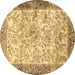 Round Animal Brown Traditional Rug, tr4800brn