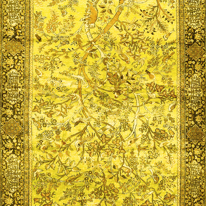 Animal Yellow Traditional Rug, tr4800yw