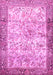 Machine Washable Animal Pink Traditional Rug, wshtr4800pnk