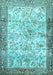 Animal Light Blue Traditional Rug, tr4800lblu