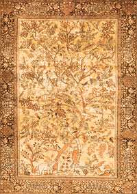 Animal Orange Traditional Rug, tr4800org