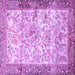 Square Machine Washable Animal Purple Traditional Area Rugs, wshtr4800pur