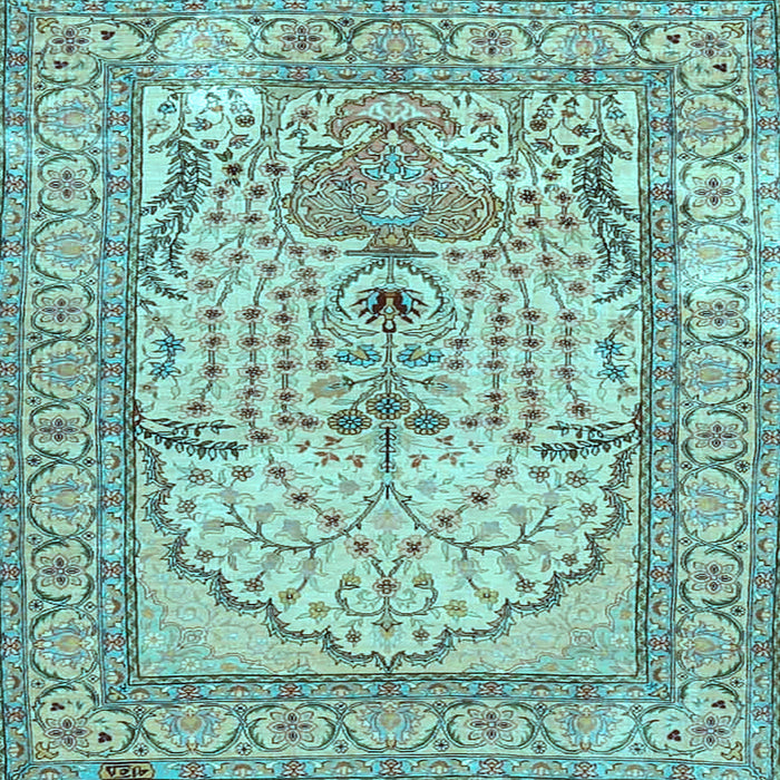 Square Persian Light Blue Traditional Rug, tr4801lblu