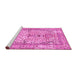 Sideview of Machine Washable Persian Pink Traditional Rug, wshtr4801pnk