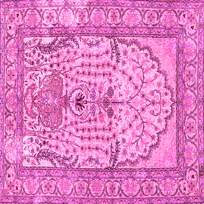 Square Persian Pink Traditional Rug, tr4801pnk