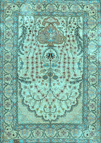 Persian Light Blue Traditional Rug, tr4801lblu