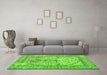 Machine Washable Persian Green Traditional Area Rugs in a Living Room,, wshtr4801grn