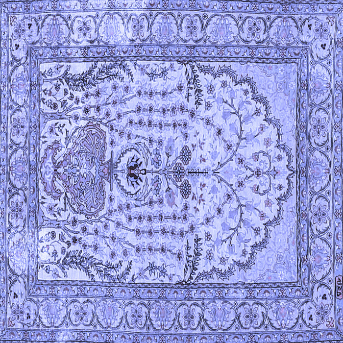 Square Persian Blue Traditional Rug, tr4801blu