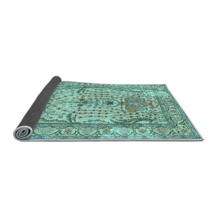 Sideview of Persian Light Blue Traditional Rug, tr4801lblu