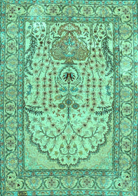 Persian Turquoise Traditional Rug, tr4801turq
