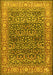 Machine Washable Persian Yellow Traditional Rug, wshtr4802yw