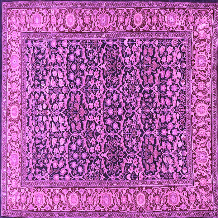 Square Persian Purple Traditional Rug, tr4802pur