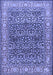 Machine Washable Persian Blue Traditional Rug, wshtr4802blu