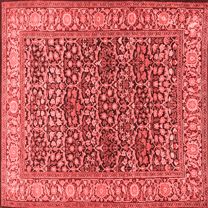 Machine Washable Persian Red Traditional Rug, wshtr4802red