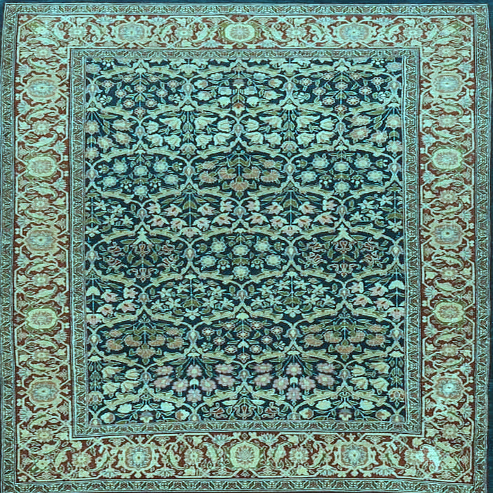 Square Persian Light Blue Traditional Rug, tr4802lblu