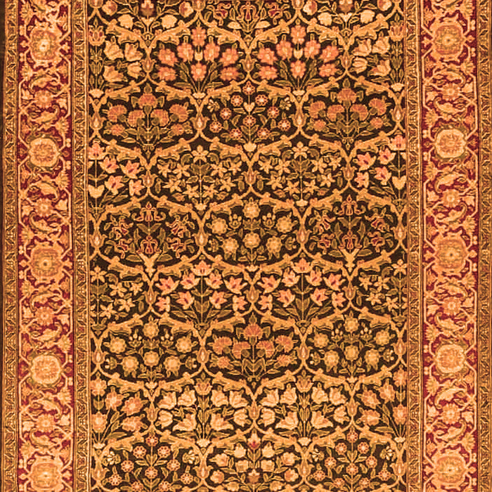 Serging Thickness of Machine Washable Persian Orange Traditional Area Rugs, wshtr4802org