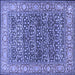 Square Persian Blue Traditional Rug, tr4802blu