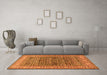 Machine Washable Persian Orange Traditional Area Rugs in a Living Room, wshtr4802org