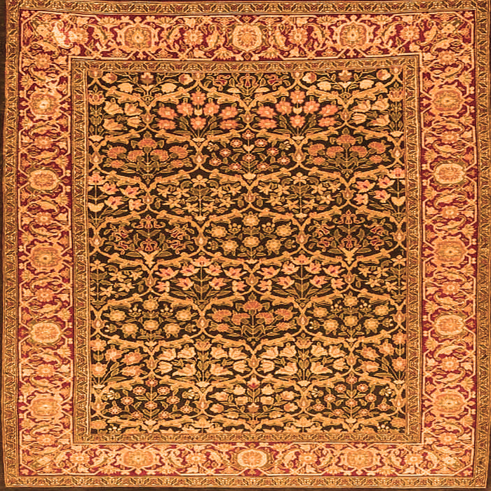 Serging Thickness of Persian Orange Traditional Rug, tr4802org