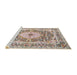 Sideview of Machine Washable Traditional Brown Rug, wshtr4803