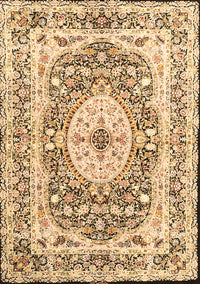 Medallion Brown Traditional Rug, tr4803brn